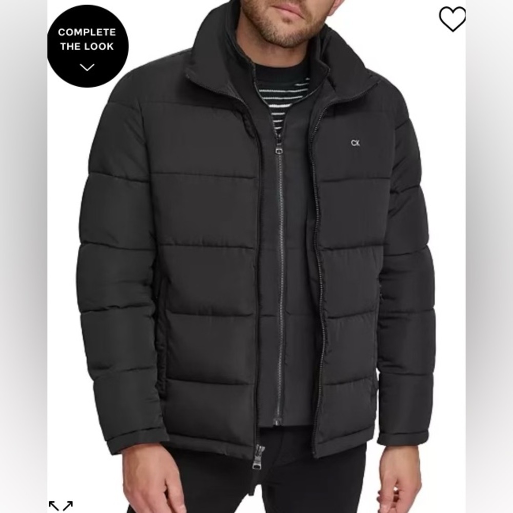 Calvin Klein Men’d Puffer with Set In Bib Detail, Size XXXL